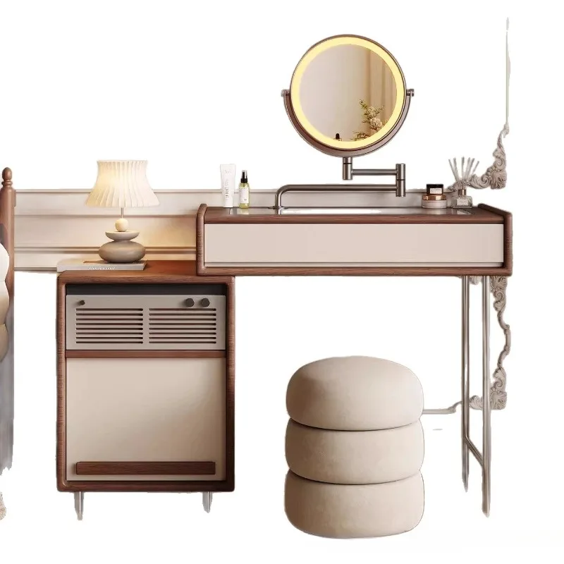 

Dresser, chest cabinet, storage cabinet, integrated telescopic retro bed end corner cabinet, master bedroom boxwood makeup table
