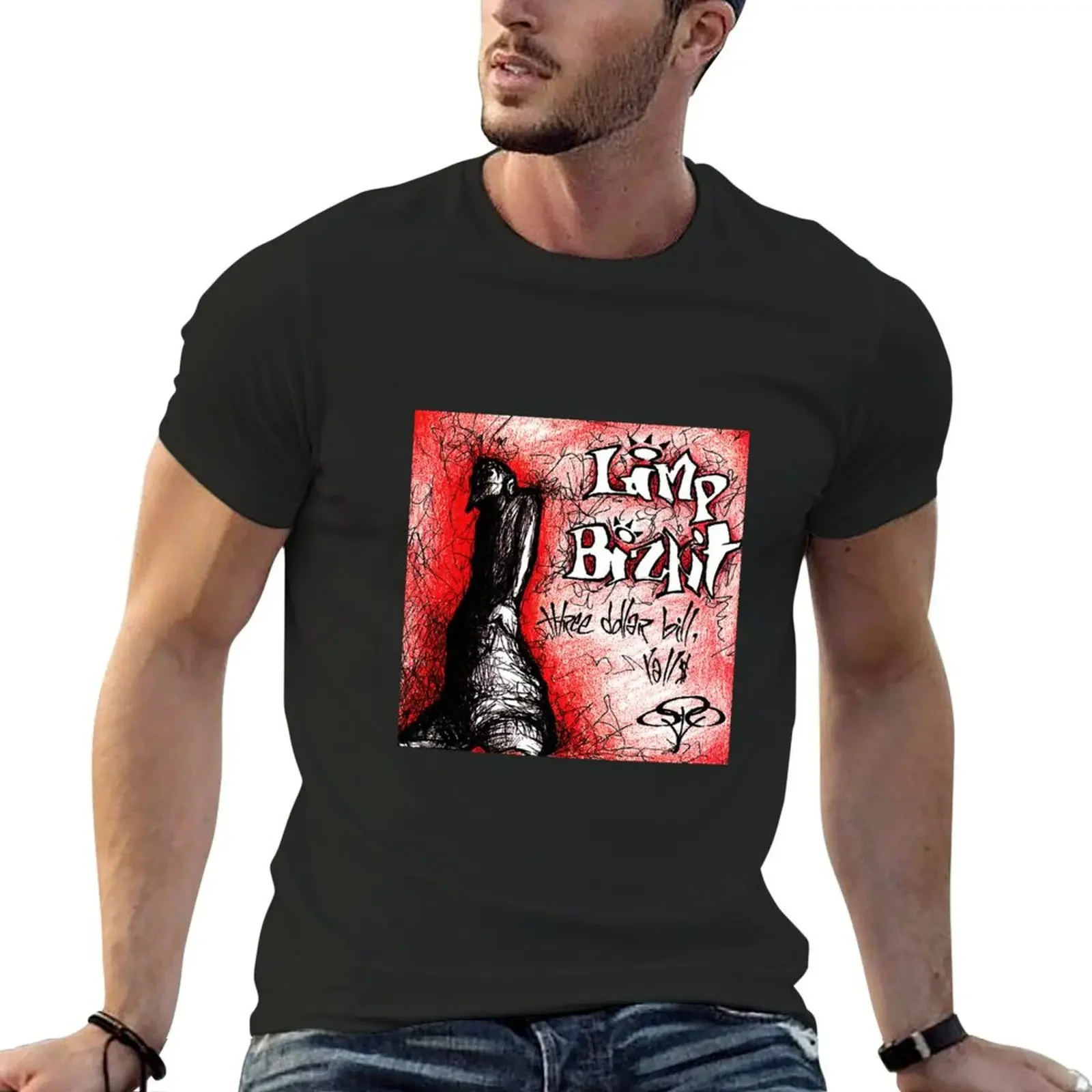 

Limp Bizkits Three dollar bill yall T-Shirt cotton graphic tees cute clothes quick drying blacks Men's clothing