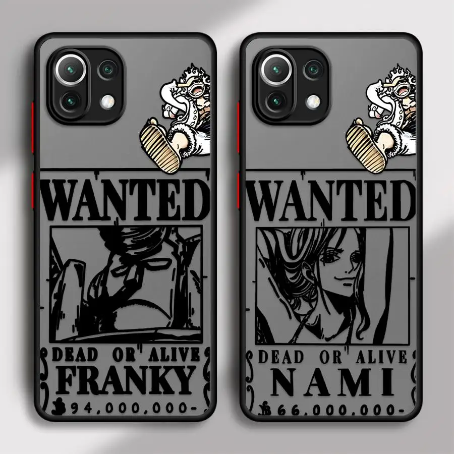 Anime Ones Pieces Custodia posteriore per telefono per Xiaomi Mi 10T 13 11 Lite 11T 14 13 Pro 12T 12x