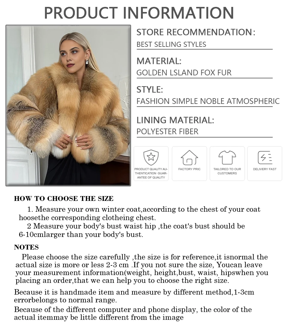 معطف فرو الثعلب الذهبي lsland سترة من الفرو الحقيقي مع ياقة قصيرة معطف فرو الثعلب الفضي الأصلي وصل حديثًا معطف فرو طبيعي للنساء #6