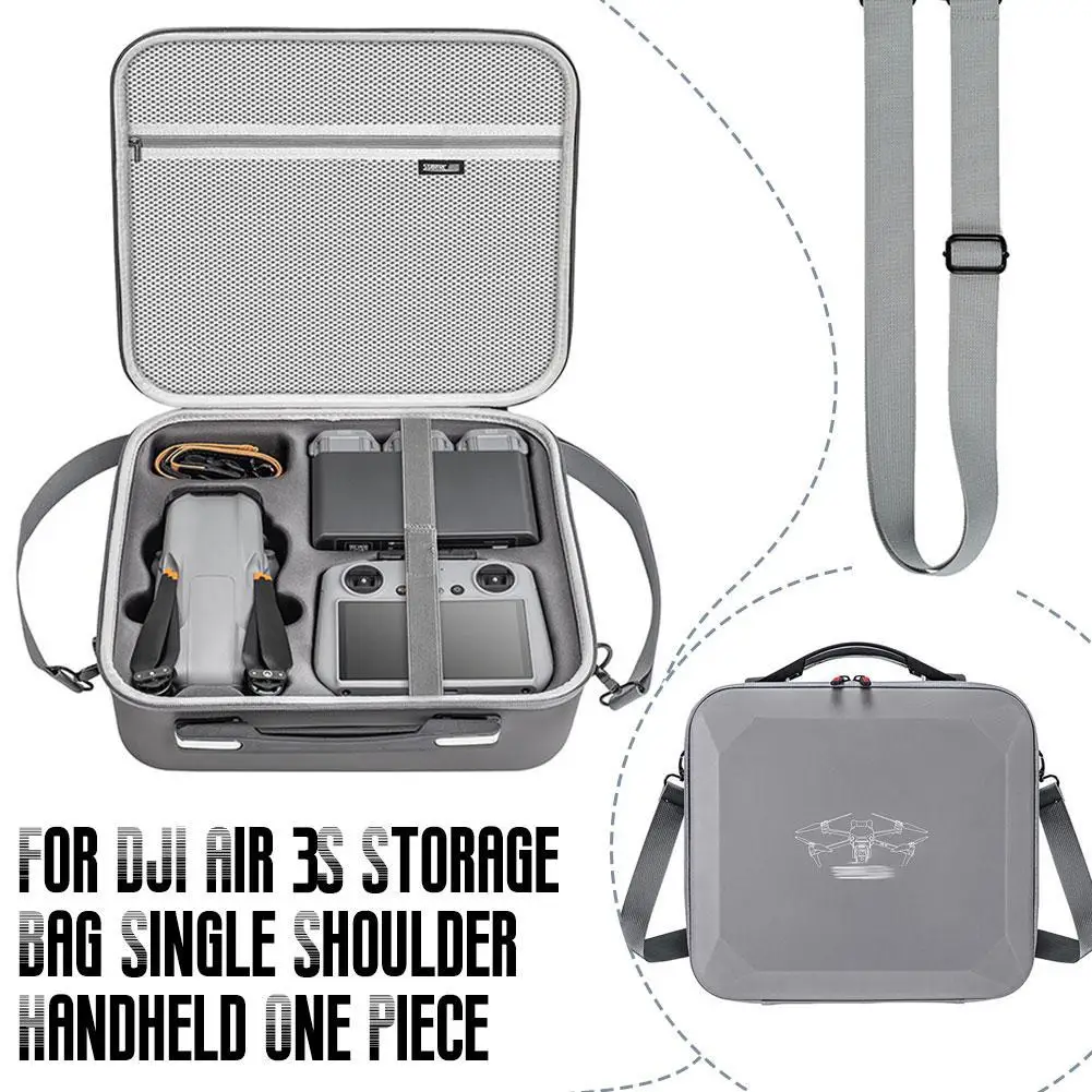 

Protective Bag For DJI Air 3s With Adjustable Shoulder Straps Portable Outdoor Travel Storage Bag Shockproof Drone Accessories