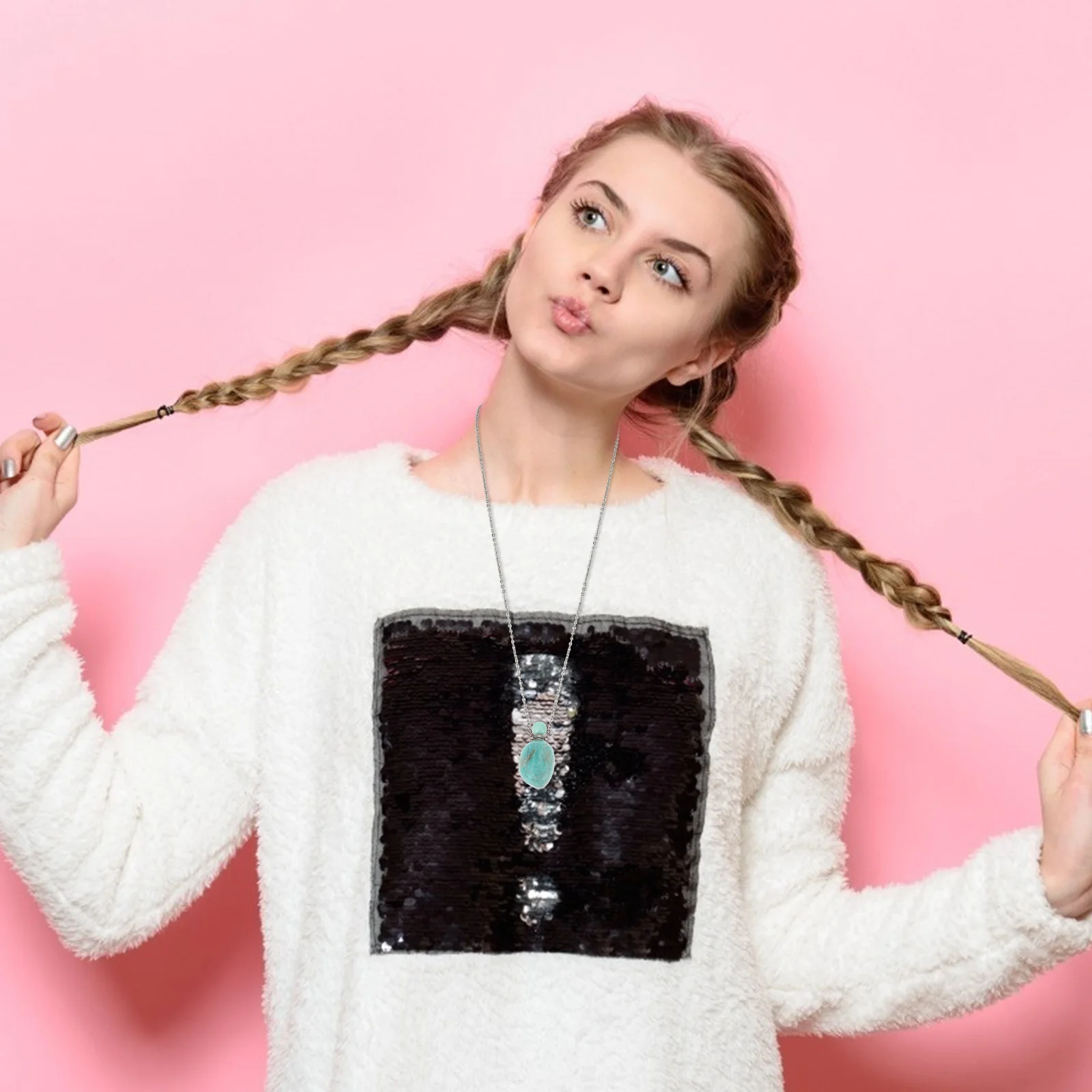 

Sturdy Lanyard Crystal Perfume Bottle Pendant Aromatherapy Necklace Essential Oil Diffuser Healing Jewelry for Party Wedding