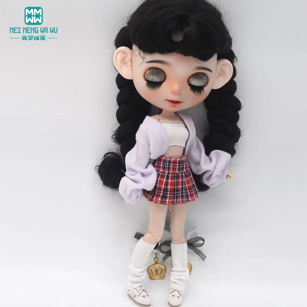 Nieuwe Blyth Poppenkleertjes Mode Gebreide Rok Set Plooirok voor Azone OBitsu FR Pop Accessoires