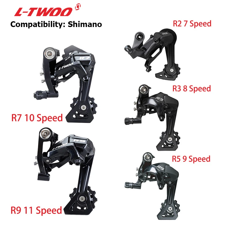 LTWOO RX/R9/R7/R5/R3/R2 Road Bicycle Rear Derailleurs 12/11/10/9/8/7 Speed Bike Derailleurs 8V 9V 10V 11V 12V Compatible Shimano