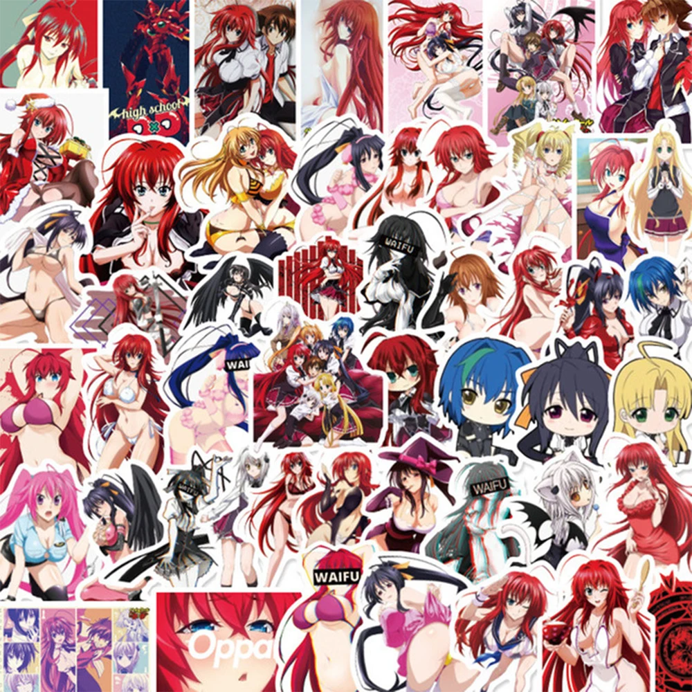 10/30/50PCS High School DXD Anime Stickers Graffiti For Laptop Luggage Phone Skateboard Car Hentai Sexy Girl Sticker Waifu Decal