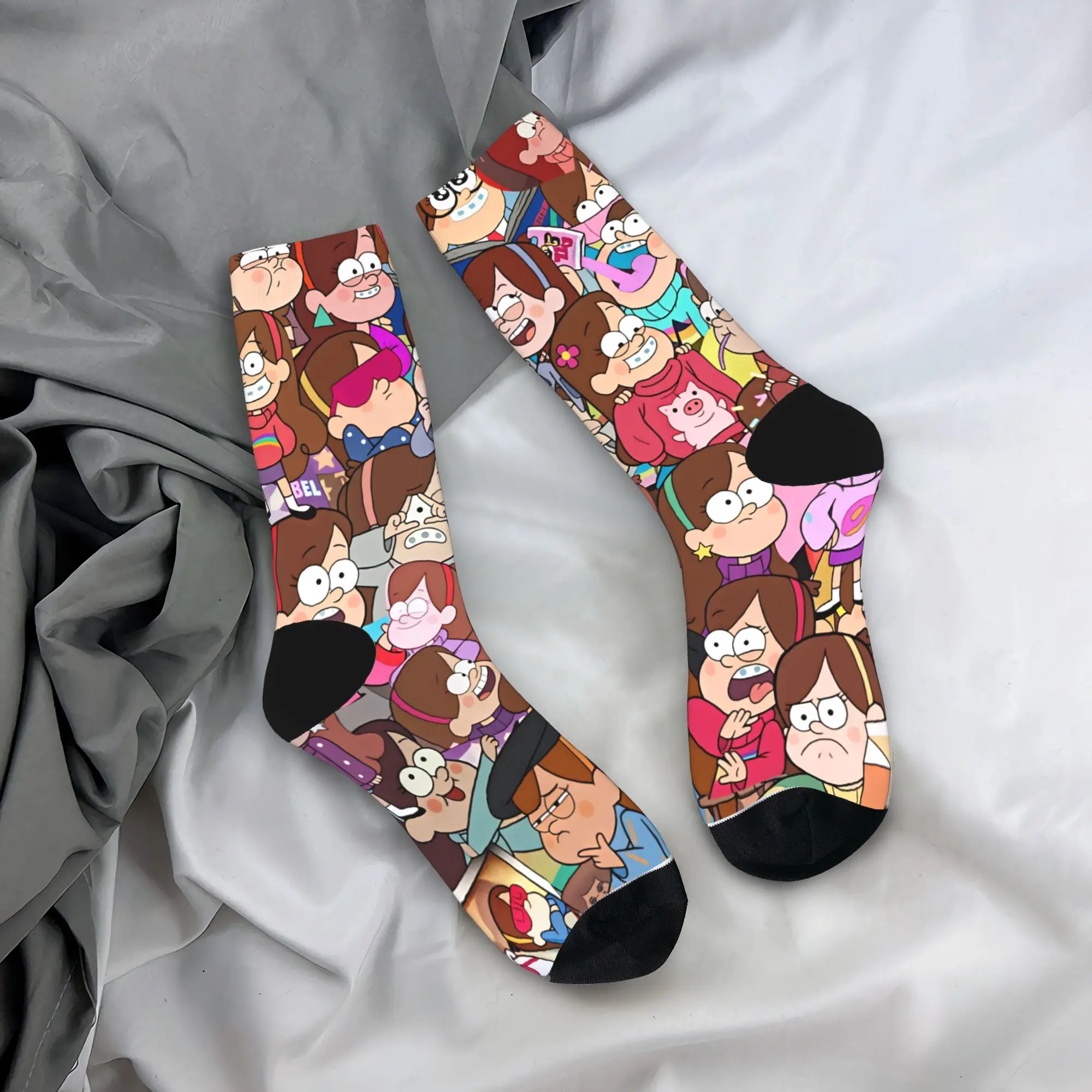 Men Socks Mabel G-Gravity Falls Stockings Autumn Korean Soft Socks Graphic Running Sports Anti Slip Socks