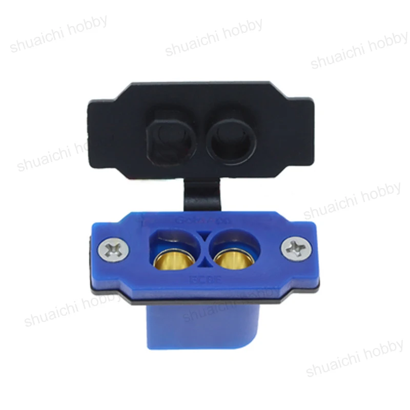 RC Electric Car EC8E EC8E-F Panel Fixed Mountable Plug High Current Emergency Power Connector with Dust Cap for Aircraft Model