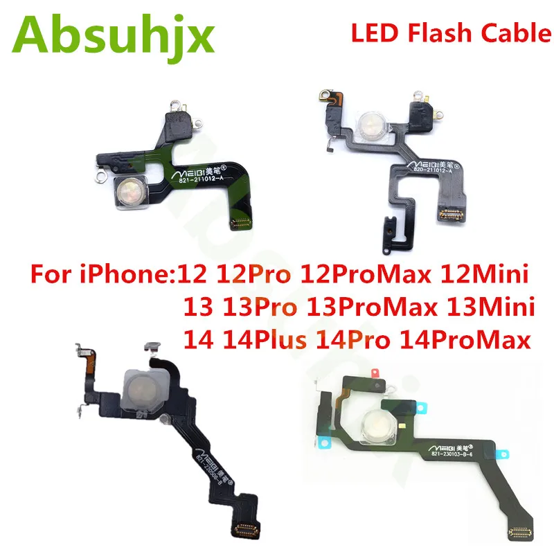 Absuhjx 1pcs Proximity Distance Ambient Flash Light Sensor LED Flex Cable For iPhone 12 Mini 13 14 Pro Max 15Plus Repair Part