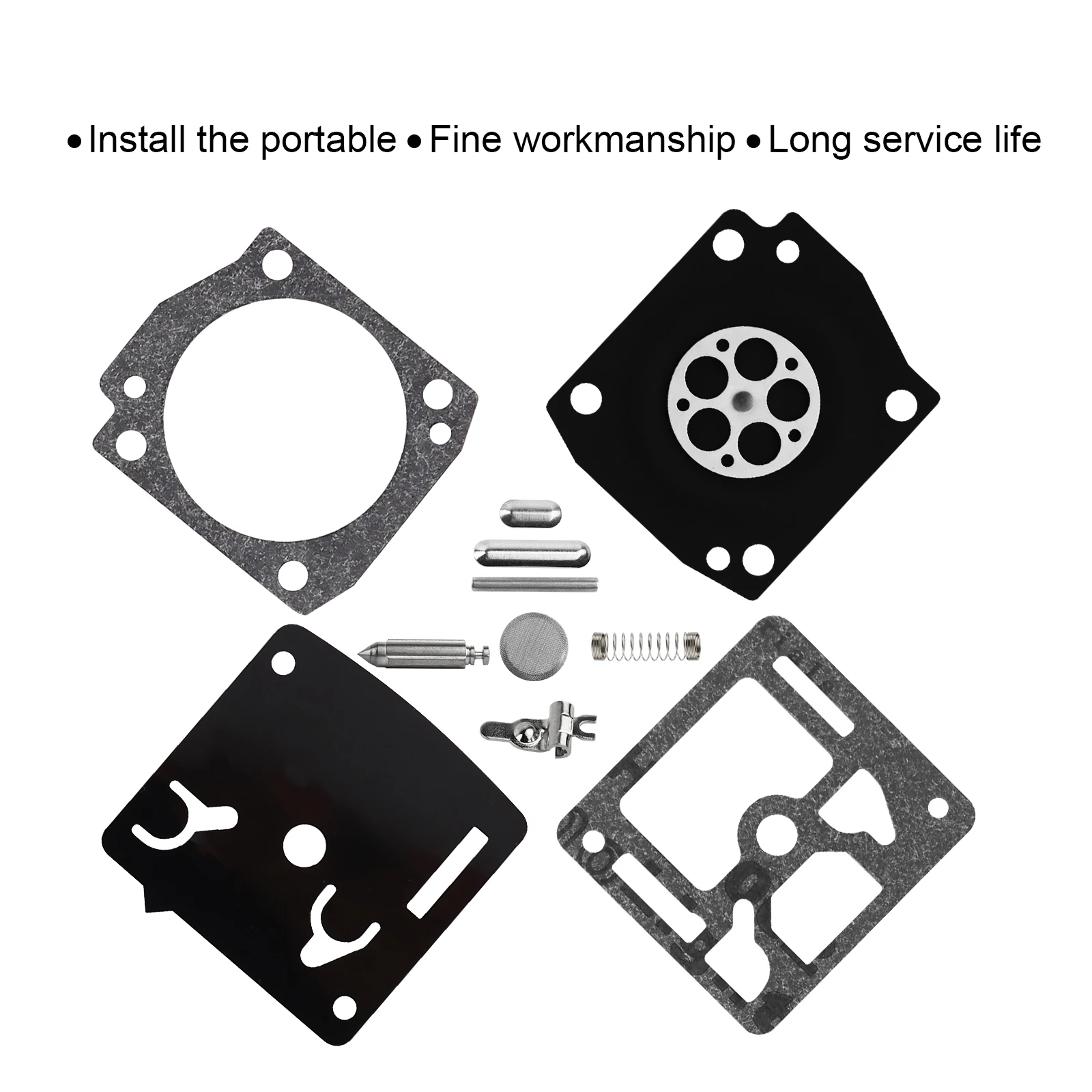 10 Pcs  Carburetor Carb Repair Rebuild Kit Diaphragm Gasket Needle for Husqvarna 340 345 346 350 351 353 Chainsaw Accessories