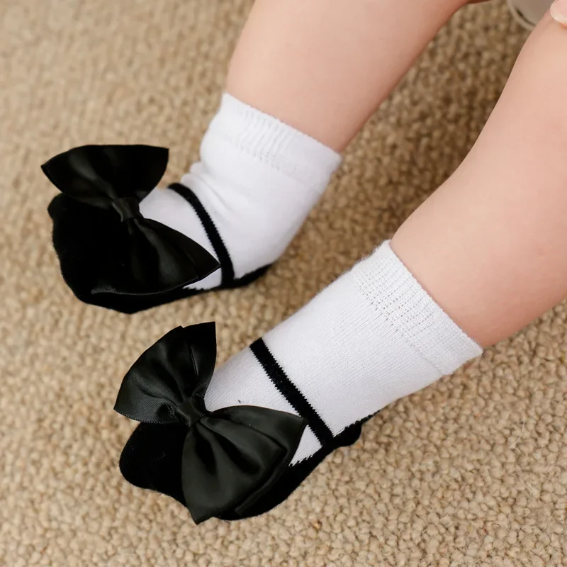 Newborn Socks Baby Sock Fashion Ballet Bow Children\'s Spring Autumn Soft and Comfortable Non Slip Socks Indoor Toddler Sock