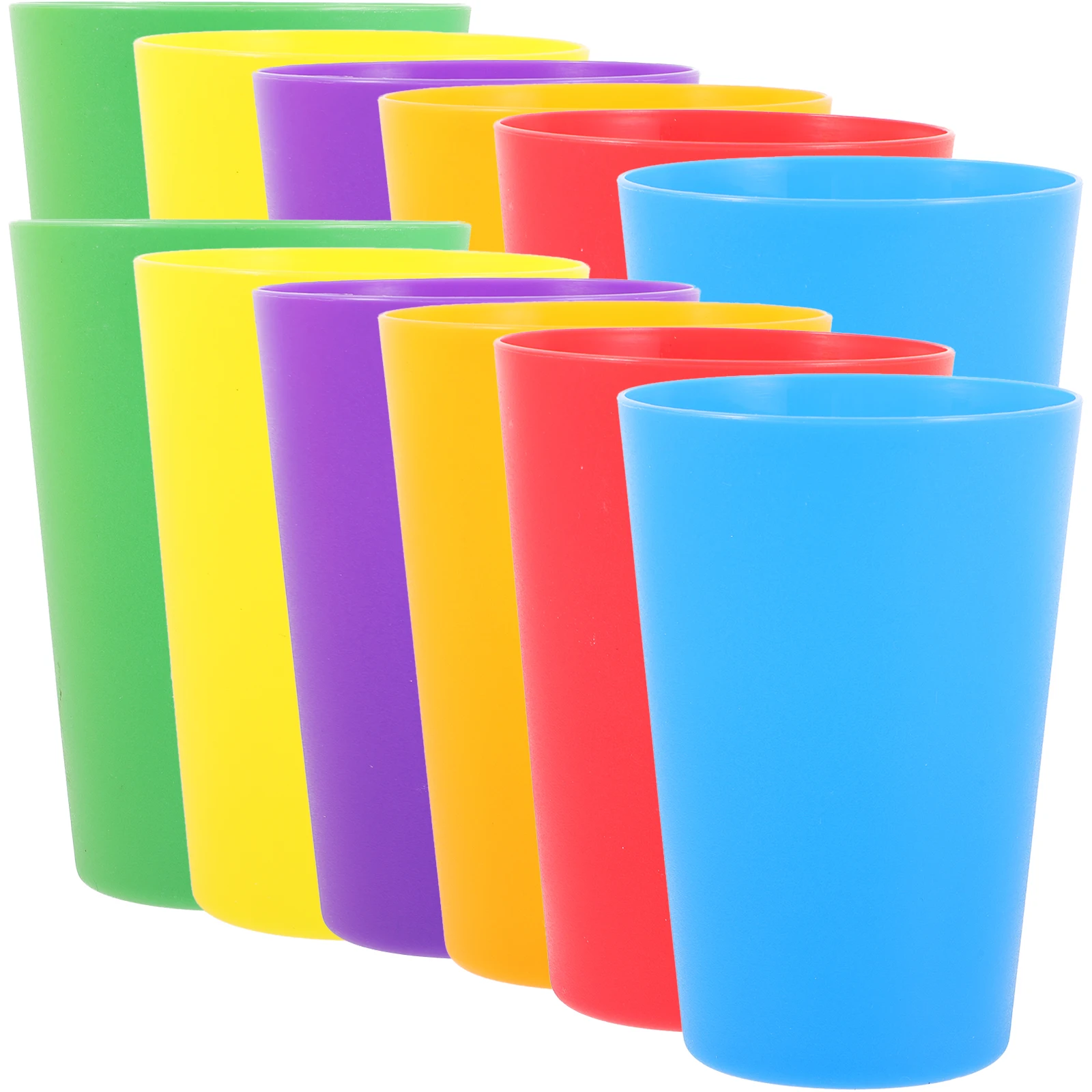 

12 Pcs Plastic Water Cup Drink Mug Lightweight Stackable Toothbrush Coffee Travel Storage Safe Premium Material Plastic