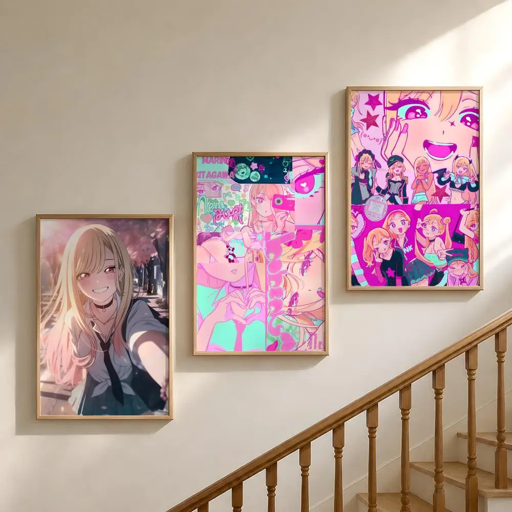 Anime My Dress-Up Darling Marin Poster Waterproof HD Modern Peel And Stick Wall Decor Bedroom Living Room Dorm Office