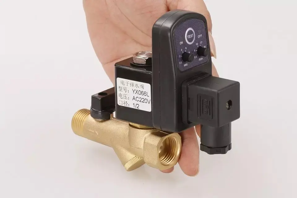 1 Buah 1/2 "Katup Pembuangan Tangki Gas Kompresor Udara Waktu Elektronik Katup Pembuangan 2 Arah Otomatis untuk Filter Silinder Udara