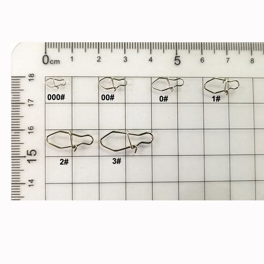 100Pcs/Lot Stainless Steel Fishing Swivel Fast Snap Split Rings Connector Duo Lock Fast Snaps Fishing Accessories Tackle Pesca