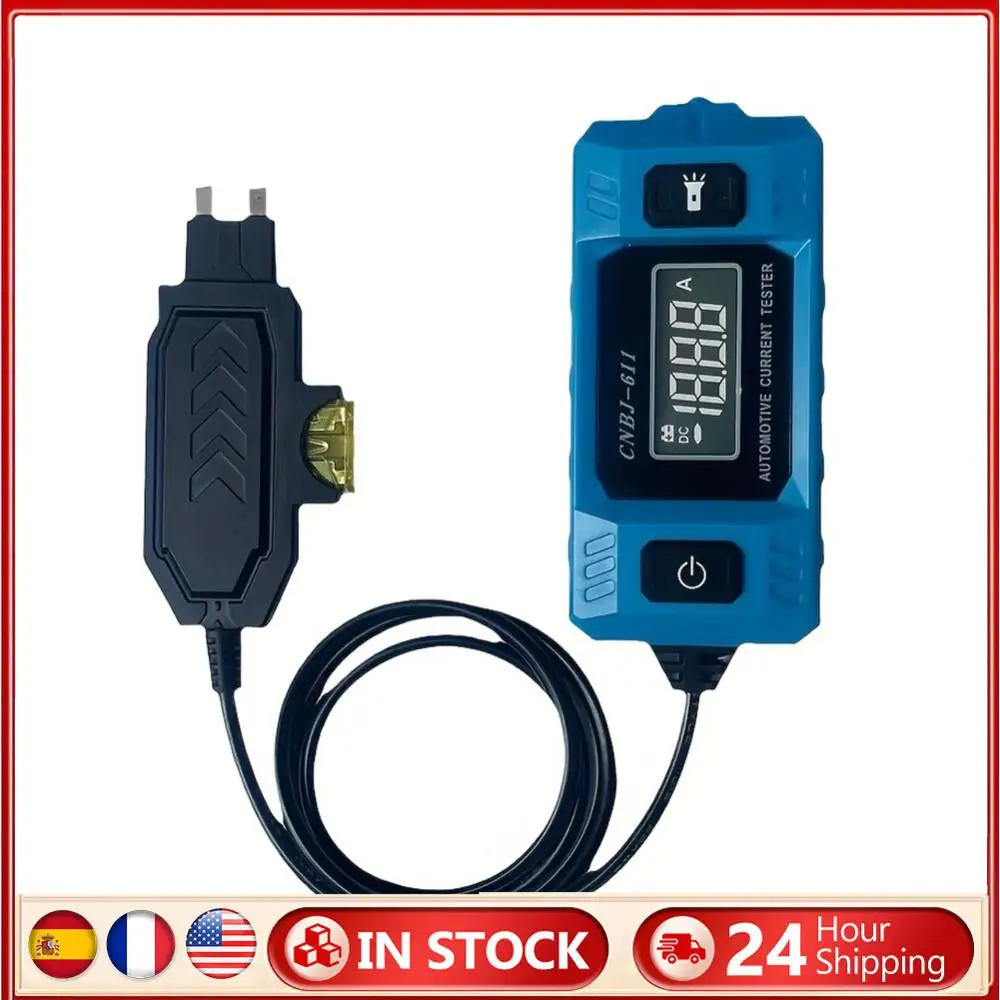 

Анализатор утечки автомобиля, ЖК-дисплей, тестер неисправностей автомобиля, макс. 48 В, измерительный инструмент для измерения цепи предохранителя, высокая точность