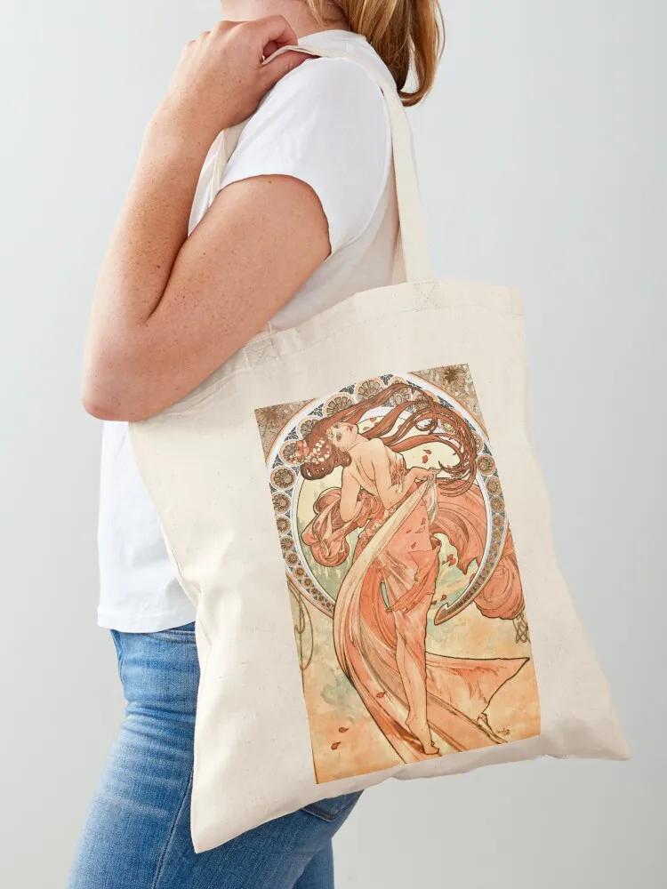 

The Arts: Dance - Alphonse Mucha 1898 Tote Bag university shopper bag Beach bag Handbags women Shopper