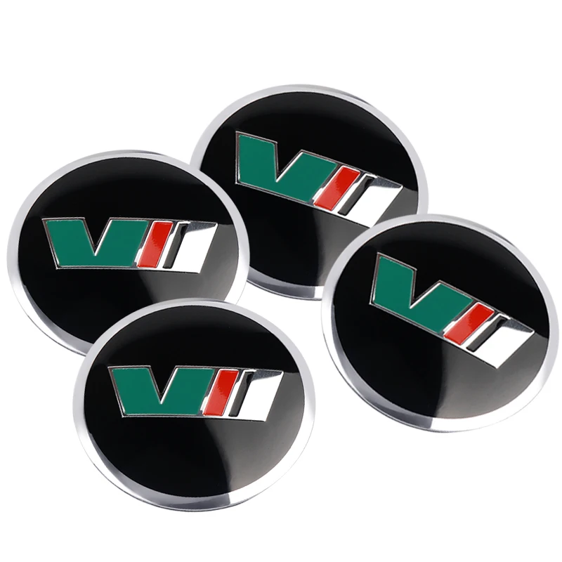 4pcs Car Wheel Center Hub Caps Rim Cover Badges 56mm Wheel Lid Sticker For Skoda VII VRS R Yeti 2 3 a5 Fabia Kodiaq Rapid Karoq