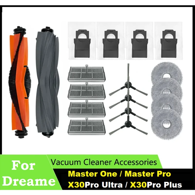 

Replace Part For Dreame Master One/Master Pro / X30pro Ultra X30pro Plus Vacuums Roller Side Brush Filter Mop Dust Bag