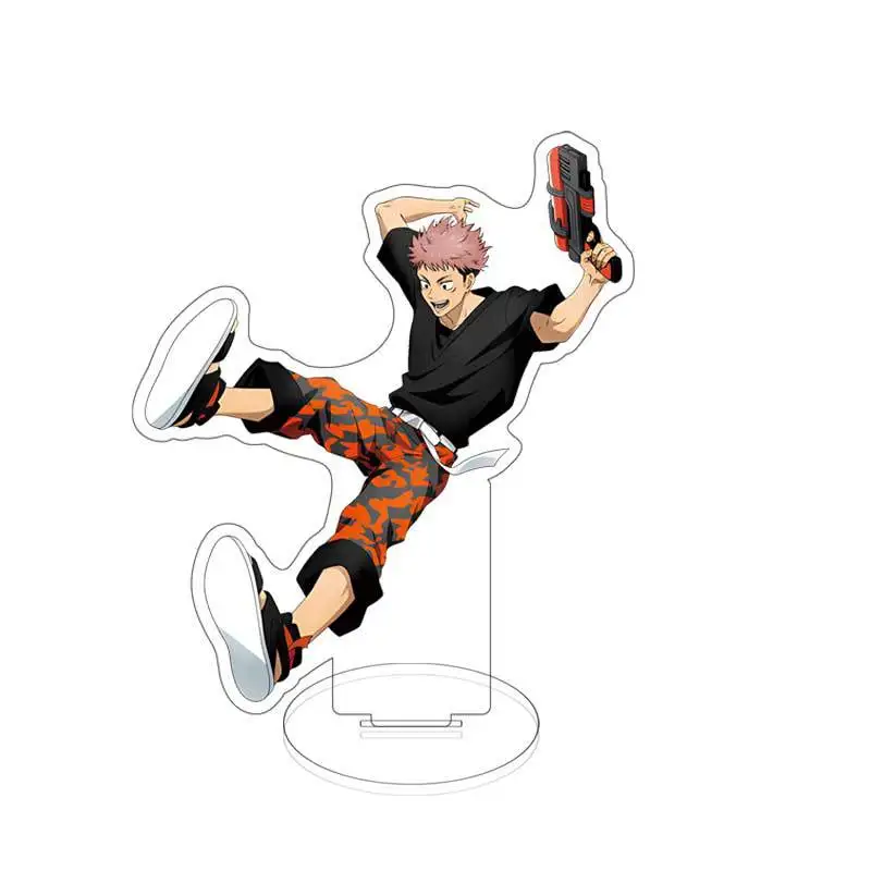 Anime Jujutsu Kaisen Itadori Yuji Satoru Gojo Summer Water Nozzle Acrylic Cartoon Stand Model Plate Decoration Friends Keychain