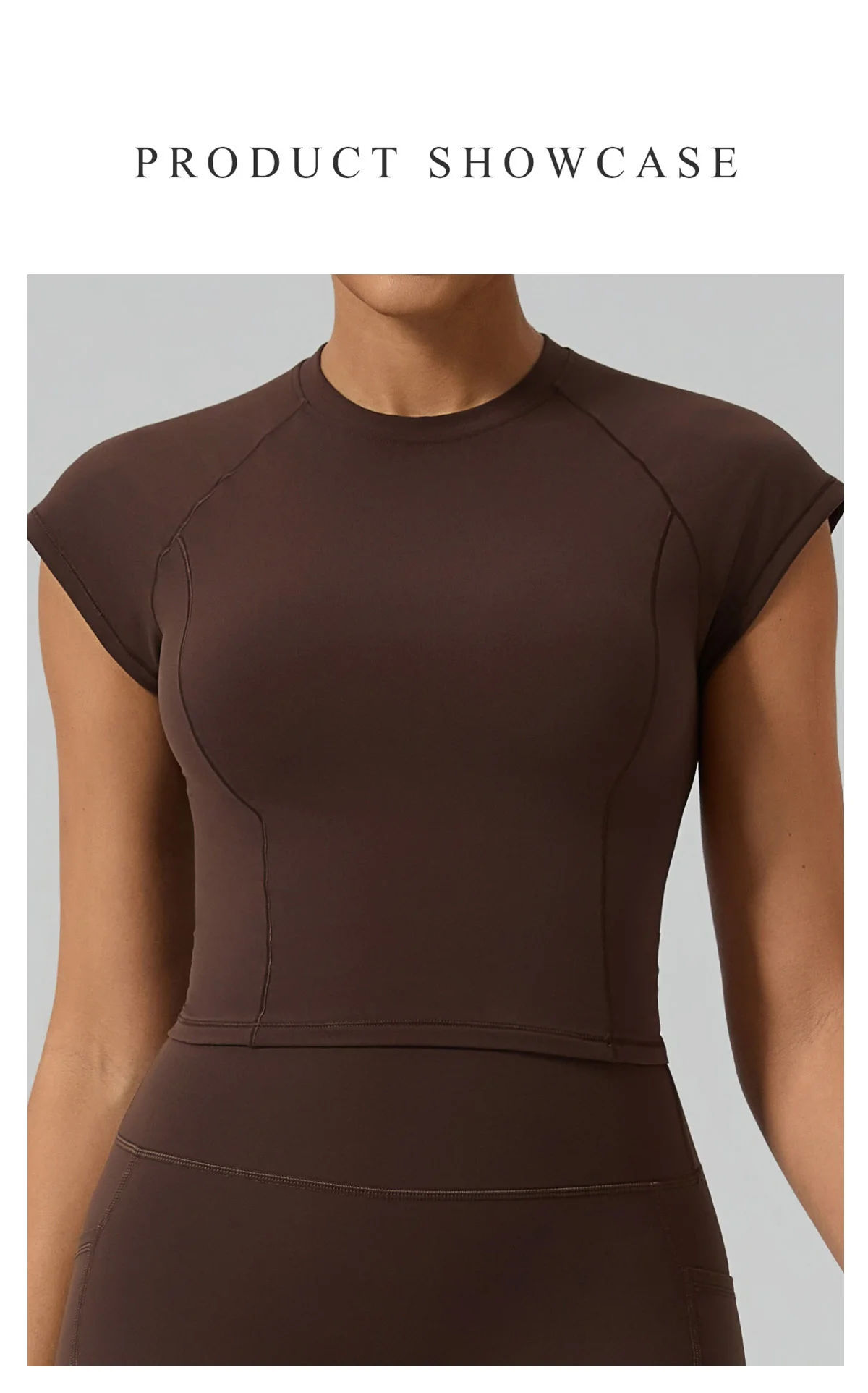 Hearuisavy Gym High Impact Kurzarm-Sport-T-Shirt für Damen, atmungsaktiv, schnell trocknend, eng anliegend, Yoga-Fitness-Tops, Lauf-Workout-T-Shirt – Detail 2