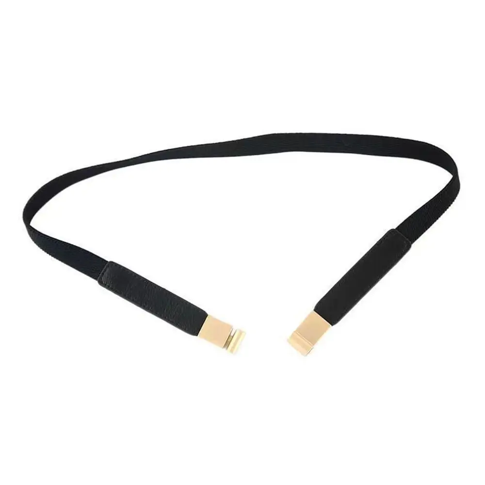 ファッション弾性ウエストベルト薄型シンプルなウエストバンドレースアップ多用途ジーンズベルト女性