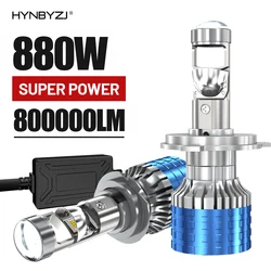 HYNBYZJ 880W H7 H4 LED Headlight Mini Lens Projector H9 H11 9005 9006 Auto Low Beam Canbus Bulb For Car/Motor 12V 24V
