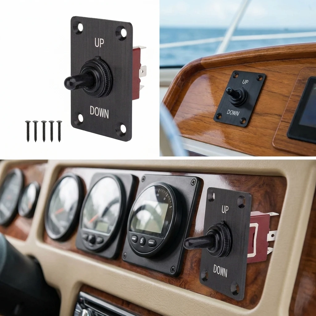 12V DC Heavy Duty Toggle Switch 30A Waterproof 2 Pin SPST with Mounting Panel And Weatherproof Cap for Automotive image 6