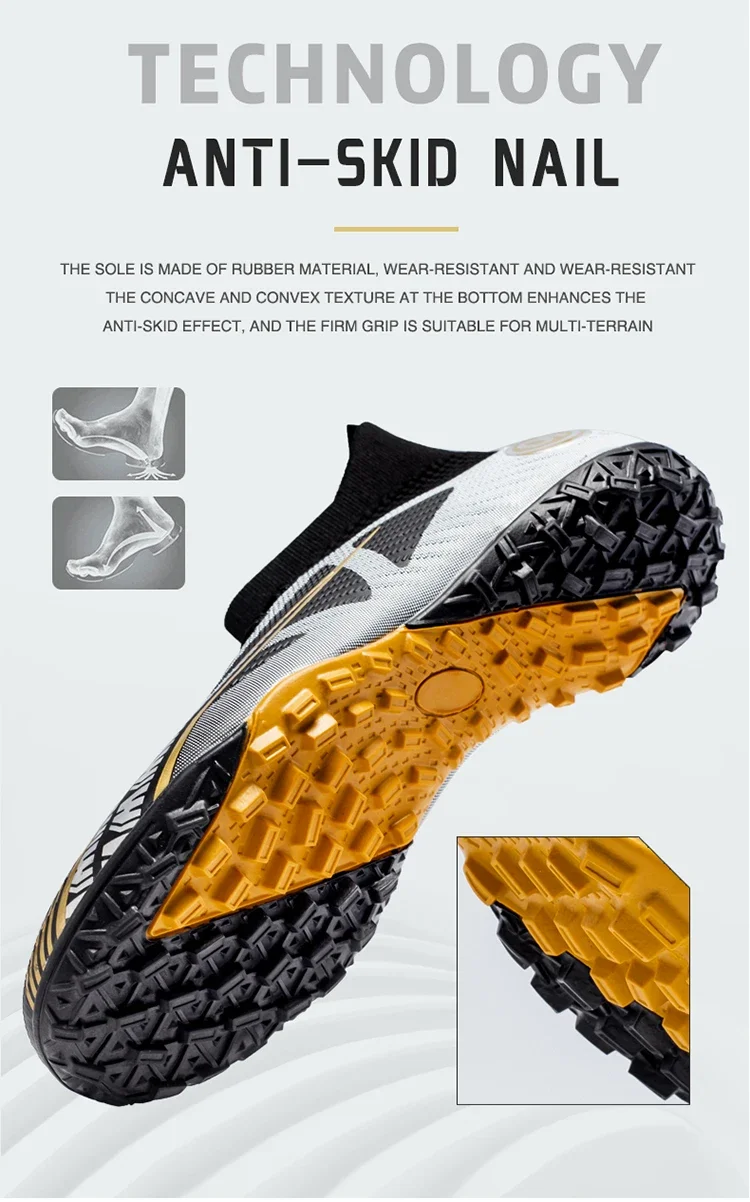 Herren Fußballschuhe Professionelle Original Widerstandsfähige Männer-Trainingsschuhe Atmungsaktive Hochwertige Fußballstiefel Rutschfeste Fußballschuhe – Detail 12