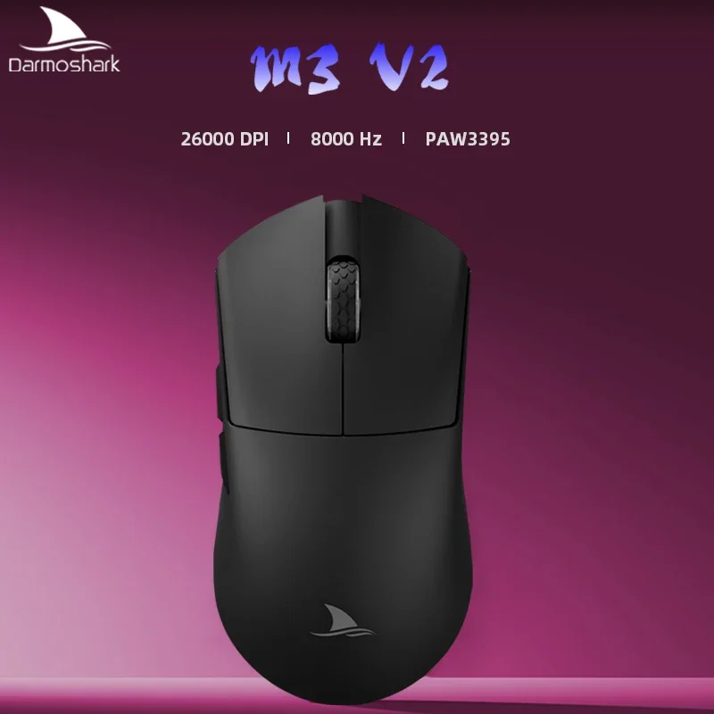 

Darmoshark M3 V2 Gaming E-Sports Mouse 2.4G Wireless Bluetooth Tri-Mode PAM3395 26K DPI 8KHz Optical Mice For Computer Laptop PC