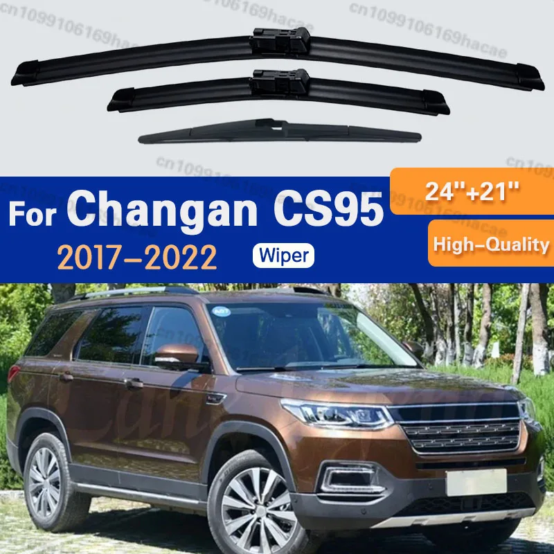 

2x For Changan CS95 2017 2018 2019 2020 2021 2022 Accessories Front Rear Frameless Wiper Blade Silicone Windscreen Auto Cleaning