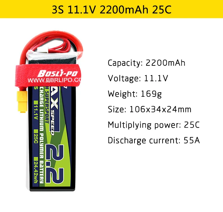 Boslipo 2-6S 7.4V 11.1V 14.8V 22.2V 1300 1500 3300 4000 5300 2200mAh 35C يبو بطارية ل RC الثابتة الجناح الطائرات بدون طيار