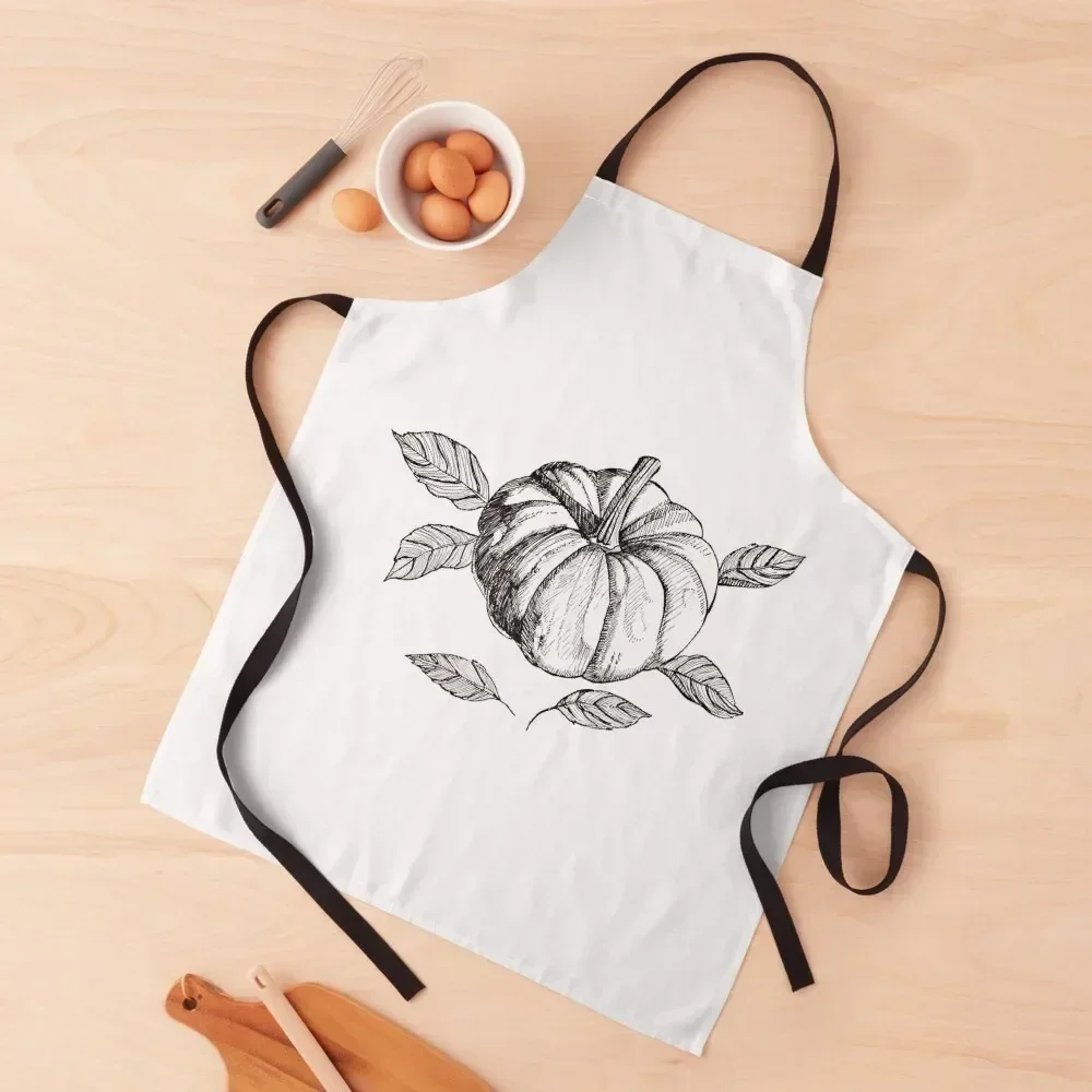 

Simple Pumpkin Apron women's work Customizable Woman Apron