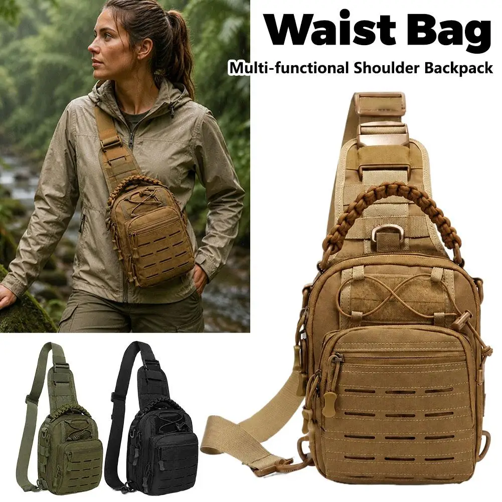 

Multi Pocket Tactical Sling Backpack Portable Oxford Men's Outdoor Chest Bag Adjustable Strap Waterproof Hiking Camping Bag