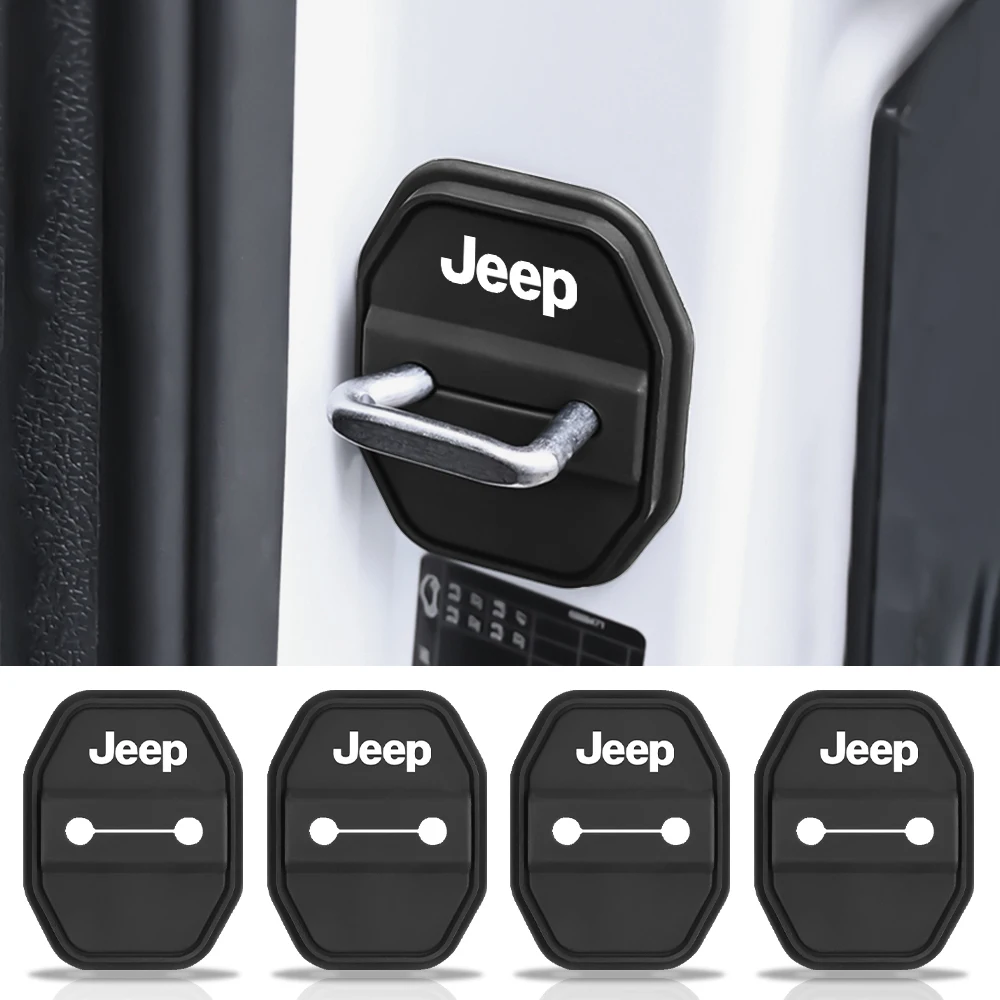 

2/4Pcs Silicone Car Door Lock Buckle Car Door Latch Mute Damping Cushion For Jeep Renegade Cherokee Commander Patriot Wrangler