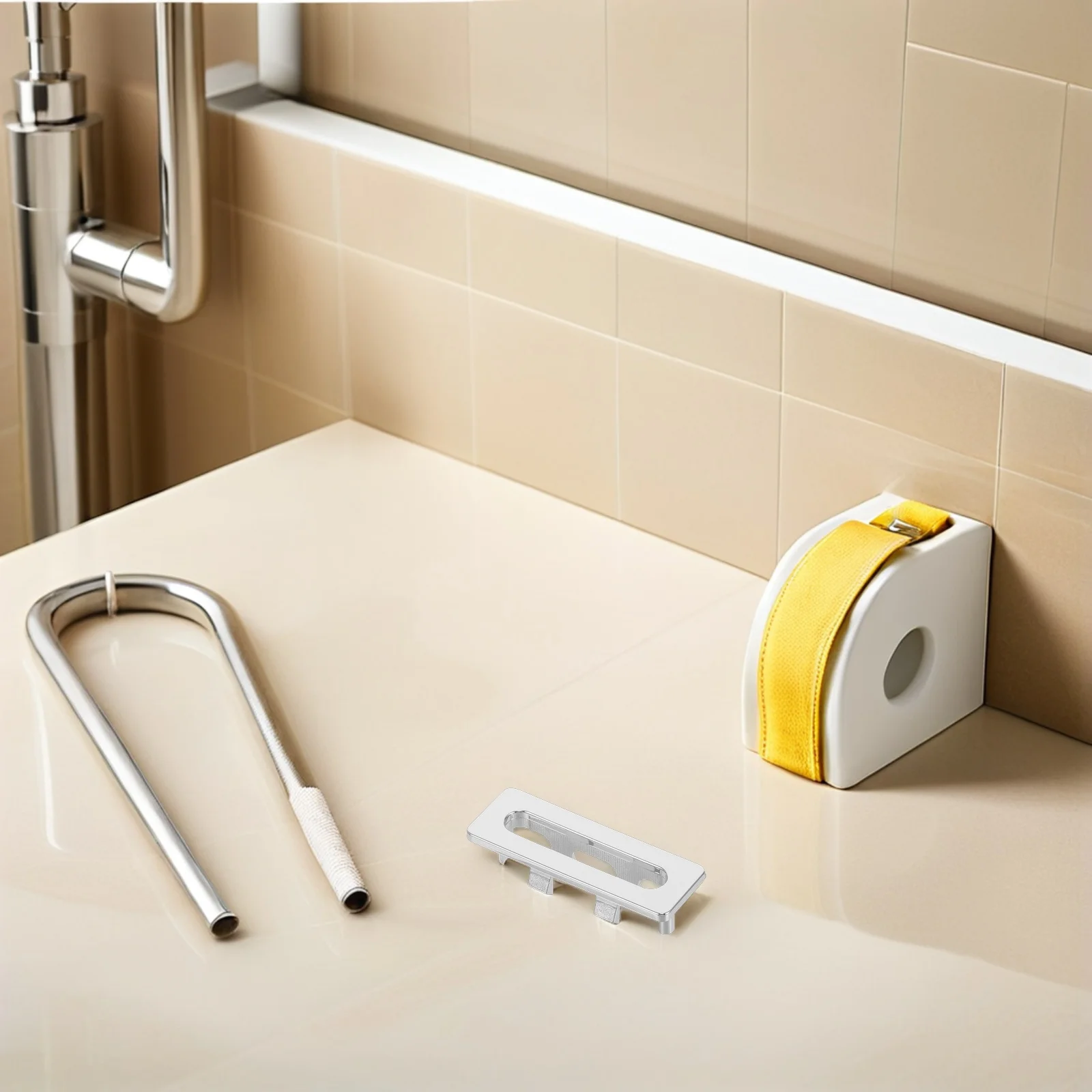 

10Pcs Bathroom Sink Overflow Cap Plastic Cover Rectangle Design Debris Blocker Elegant Wash Basin Enhancement Sink Overflow Plug