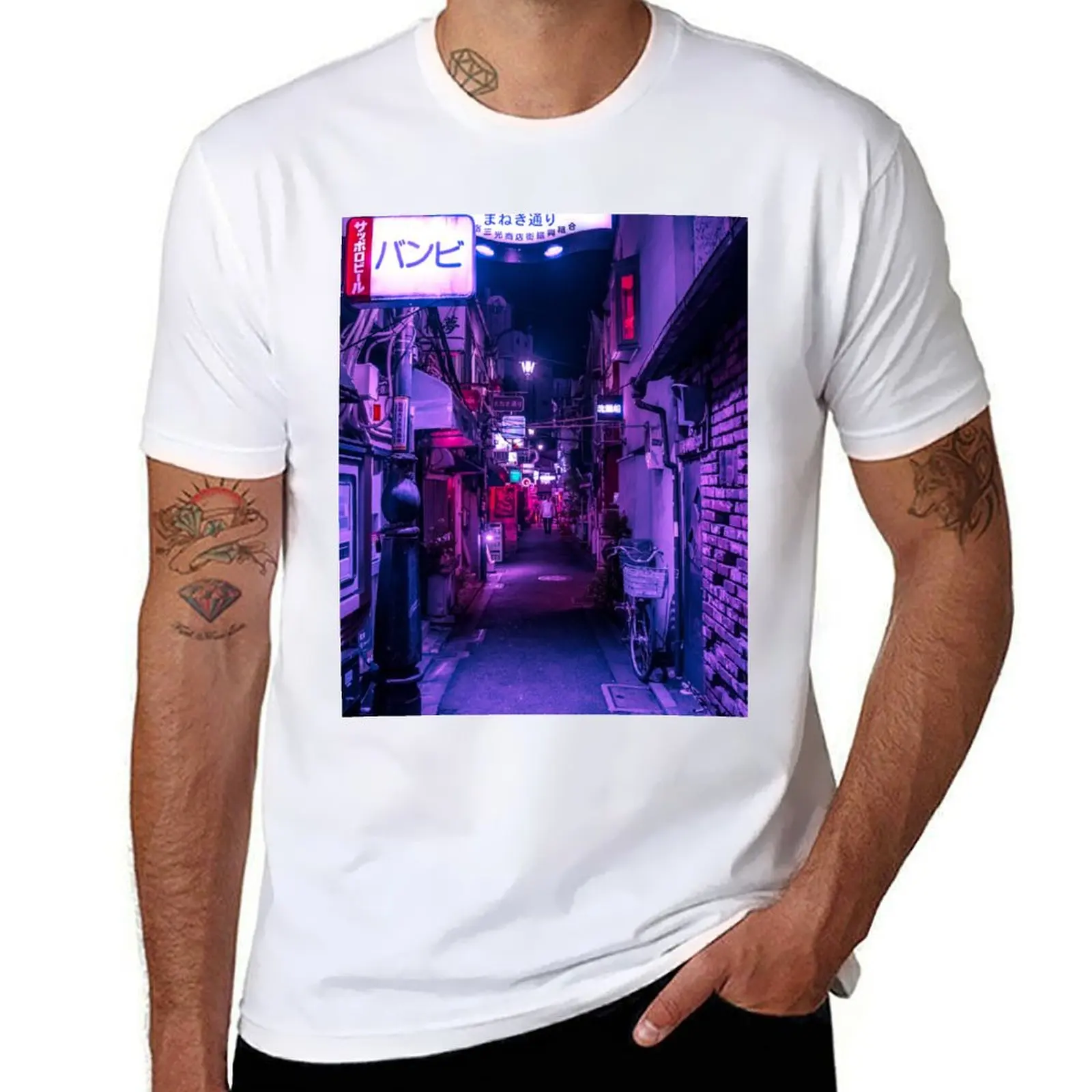 

Purple Hues of Golden Gai T-Shirt man t shirt heavy cotton cotton t shirt pack T-Shirt