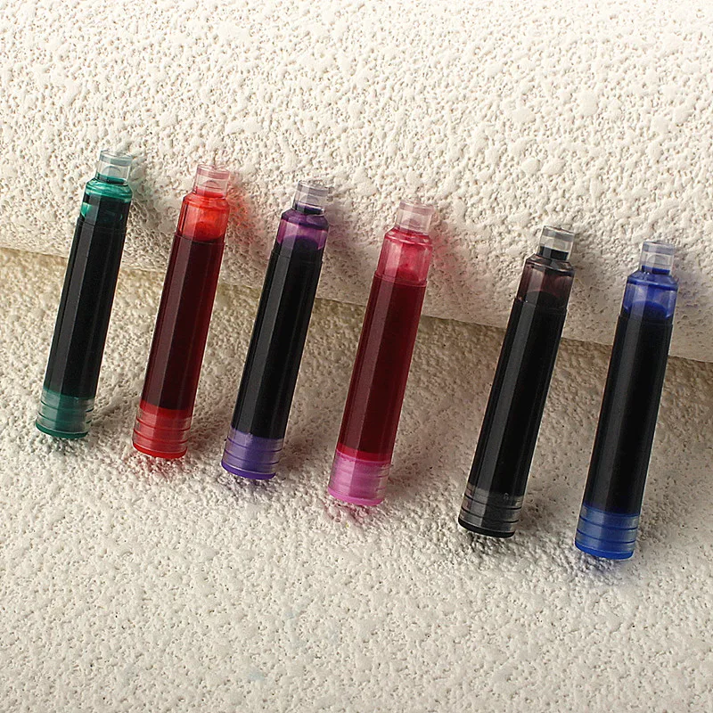 50pcs Fountain pen Color ink cartridge value box 2.6mm international standard refill Stationery Office school A6612