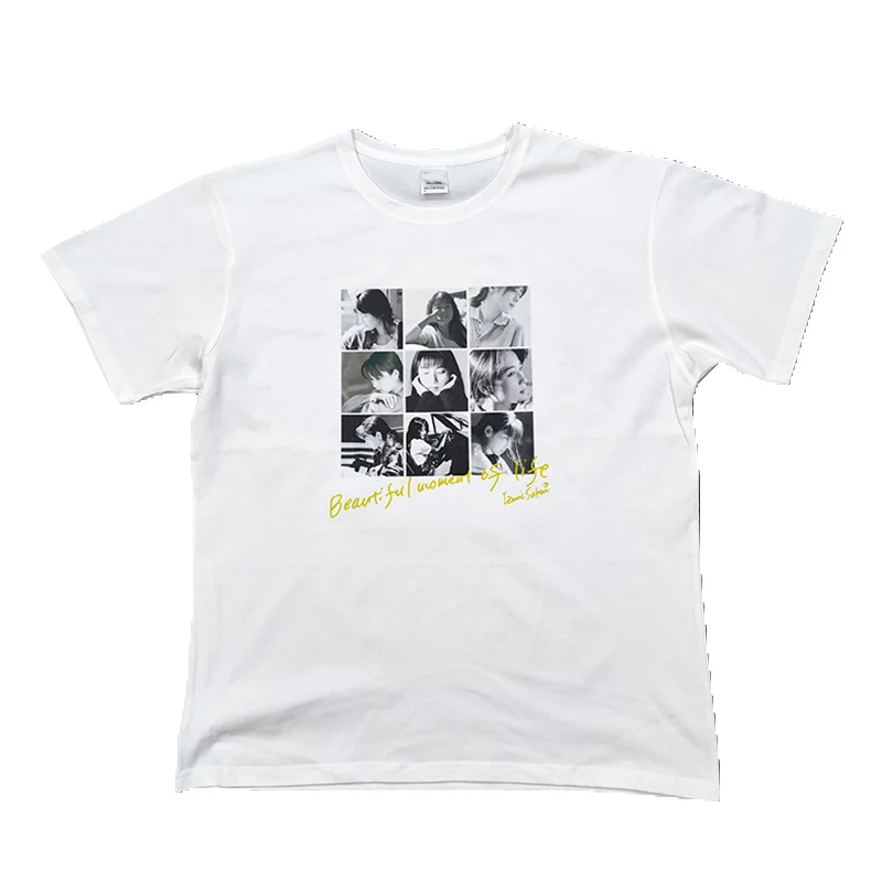 تي شيرت صيفي قطني بأكمام قصيرة مع طباعة توقيع ألبوم الذكرى السنوية الخامسة والعشرين لفرقة ZARD، تصميم عصري برقبة مستديرة وقصة...