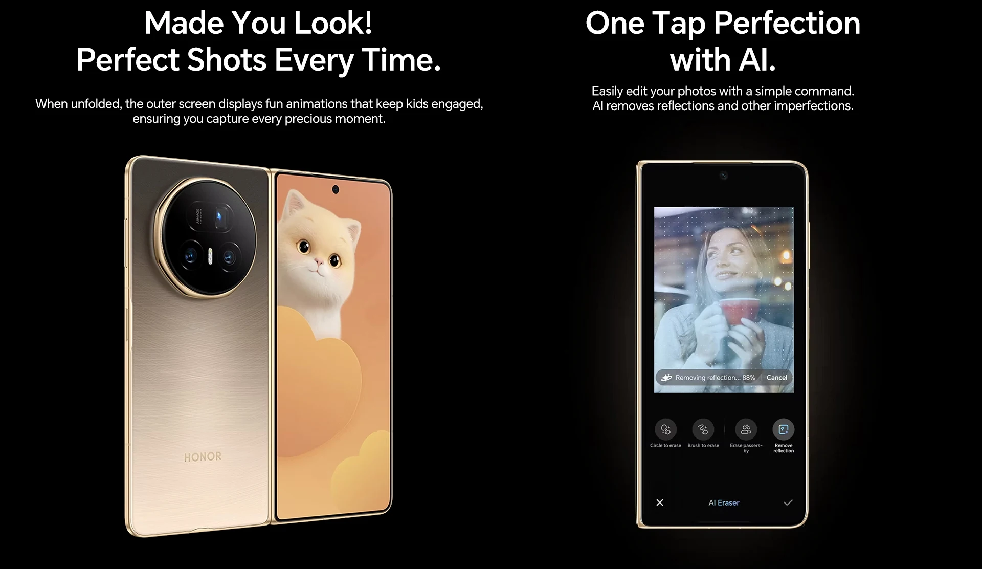HONOR Magic V5 Global Version Foldable Smartphone Snapdragon 8 Elite 7.95" OLED Display 5820mAh Battery 66W NFC 50MP Cameras