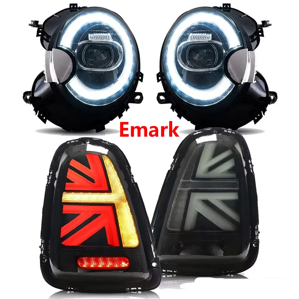 

Emark 2PCS Car LED Headlight & Taillights Assembly with Reverse turn Signal Lamp For BMW Mini Cooper R56 R57 R58 R59 2007-2013
