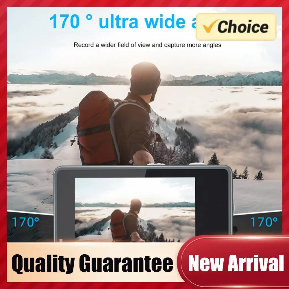 

Экшн-камера 5K 4K 60FPS с защитой от тряски, Wi-Fi, двумя экранами, для спорта и велоспорта, водонепроницаемая до 30 м, с пультом ДУ