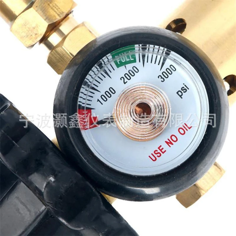 G5/8 CGA580 Valve All Brass Medium Duty with Handwheel Helium Balloon Pressure Reducing Valve Helium Inflator Tool