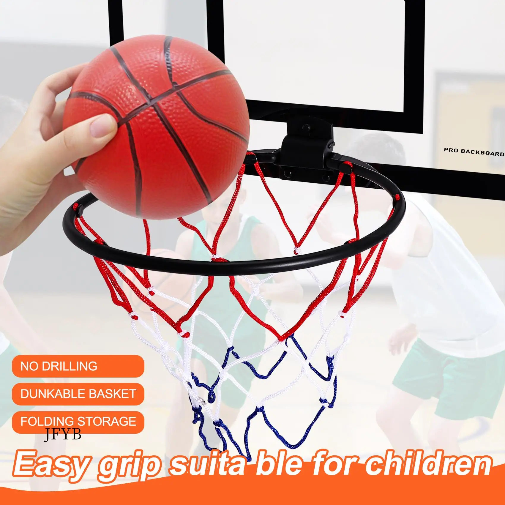 

JY-Portable Funny Mini Basketball Hoop Toy Kit Basketball Hoop Baby Toys For Kids Children Adults