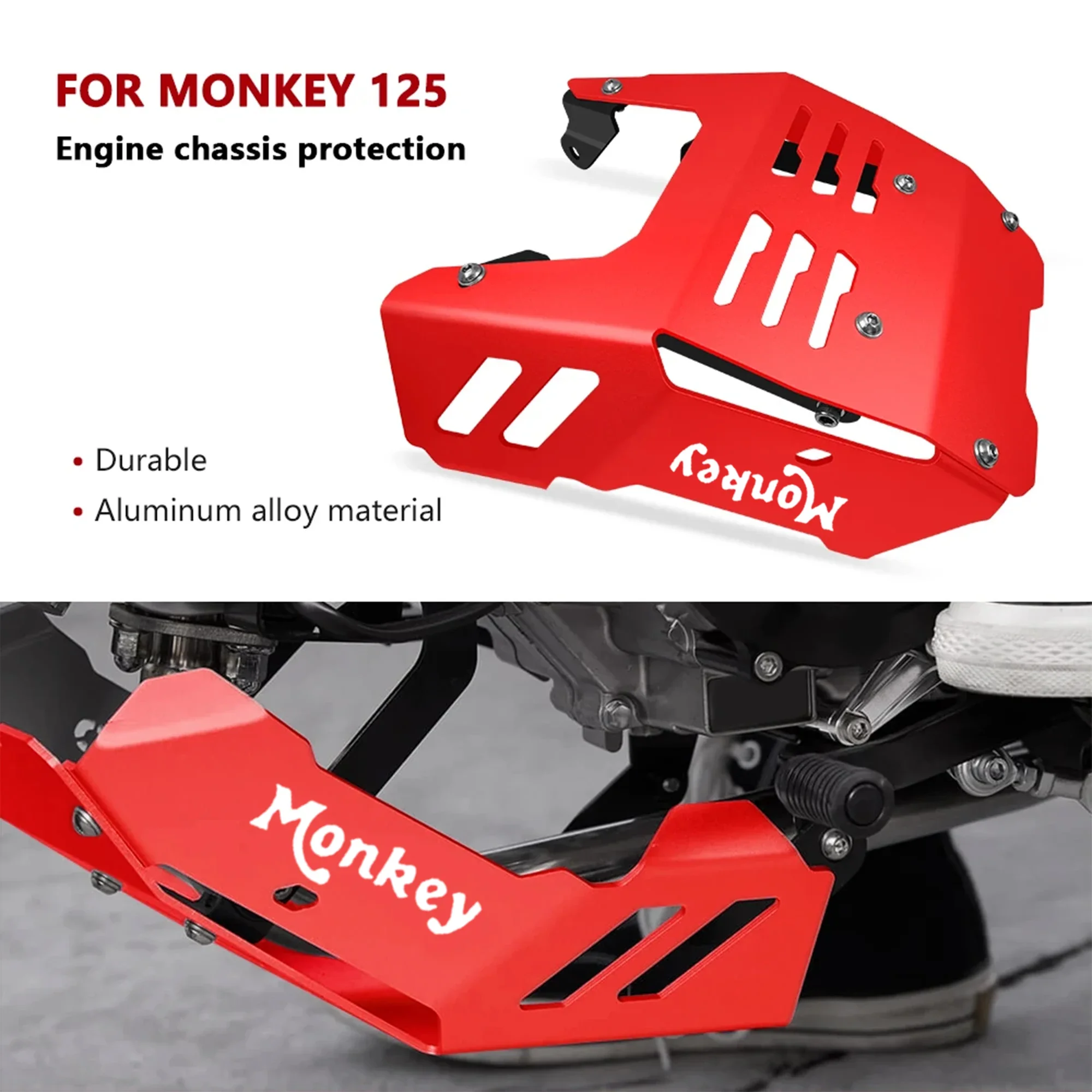 

For MONKEY 125 2021-2023 Motorcycle Accessories monkey 125 Engine Chassis Protection cover Guard Bottom Skid Plate