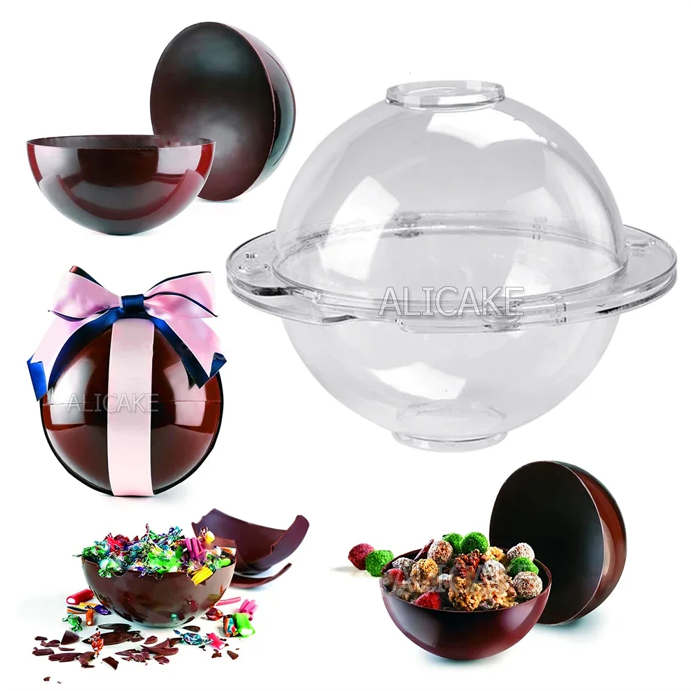 Confectionery Pastry Baking Tool, 5.5 Inch 14cm Polycarbonate Half Sphere Dome Mold, Chocolate & Mousse Cake Mould