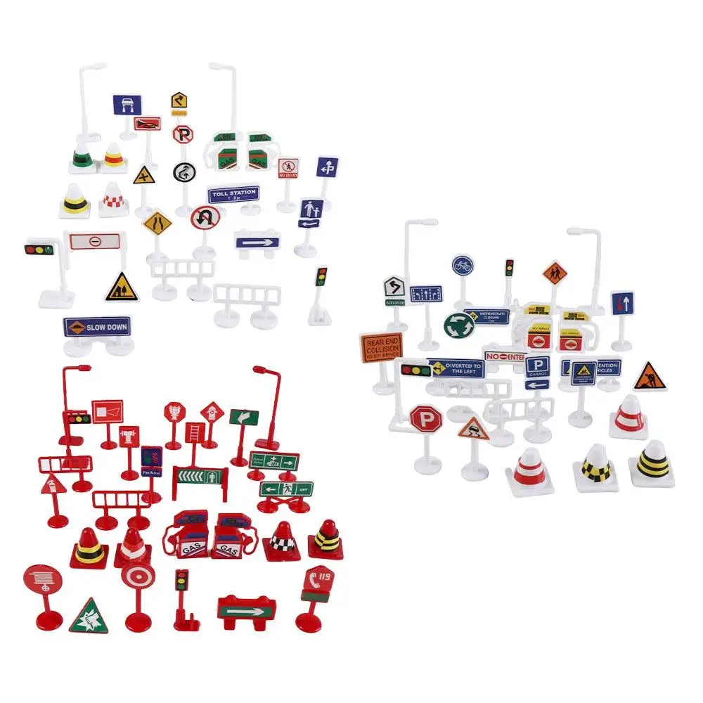 

Parking Lot Traffic Sign Models Roadmap Traffic Light Traffic Barrier Signs Construction Mini Street Sign Cones Play Game