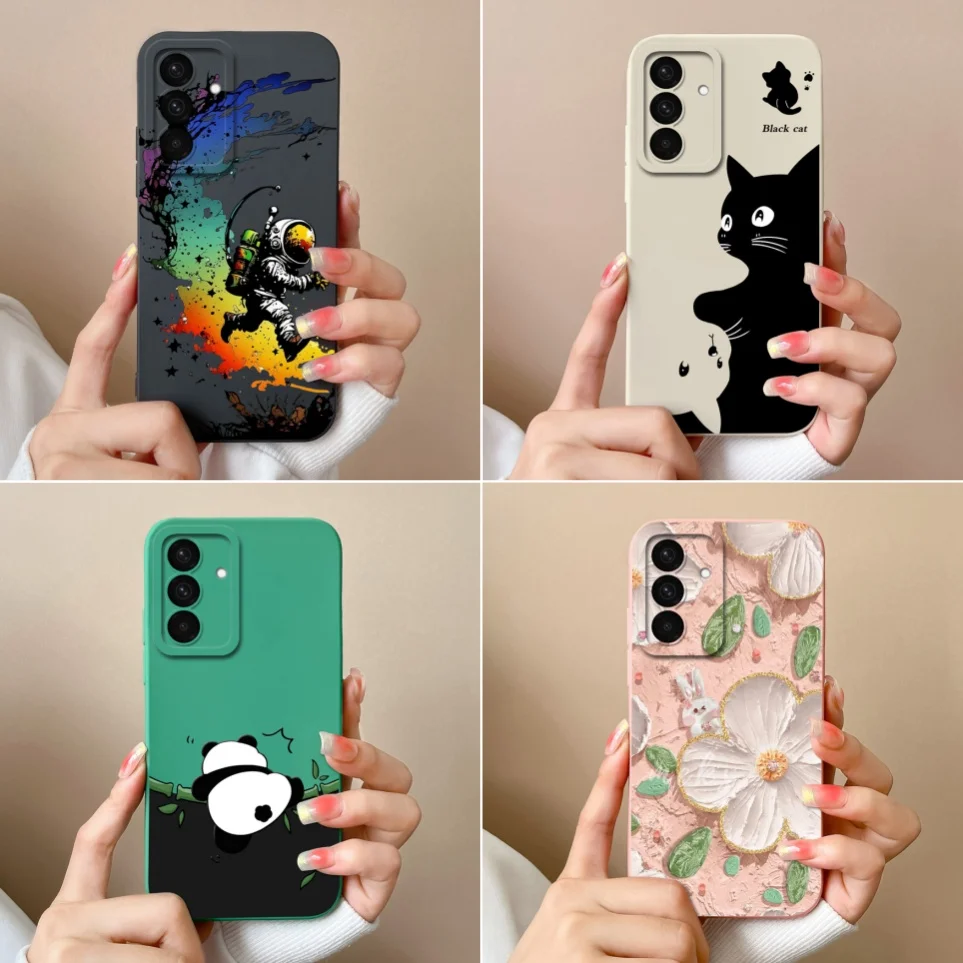 For Samsung Galaxy A55 A56 A57 A54 A53 Phone Case Cartoon Astronaut Funda For Samsung A52 Coque SamsungA57 A54 Cases Back Cover
