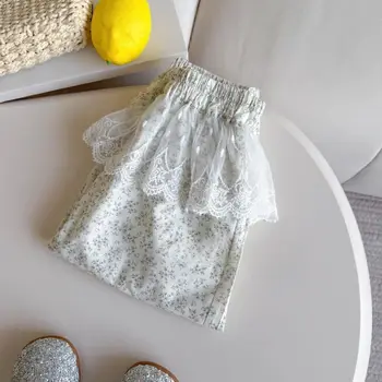 Girls' Lace Trousers | Loose Summer Pants for Ages 2-7 6 Korean Version New 2026 Summer Children's and Girl's Clothing 2-7 Years Old Fashion Versatile Lace Pants 6
