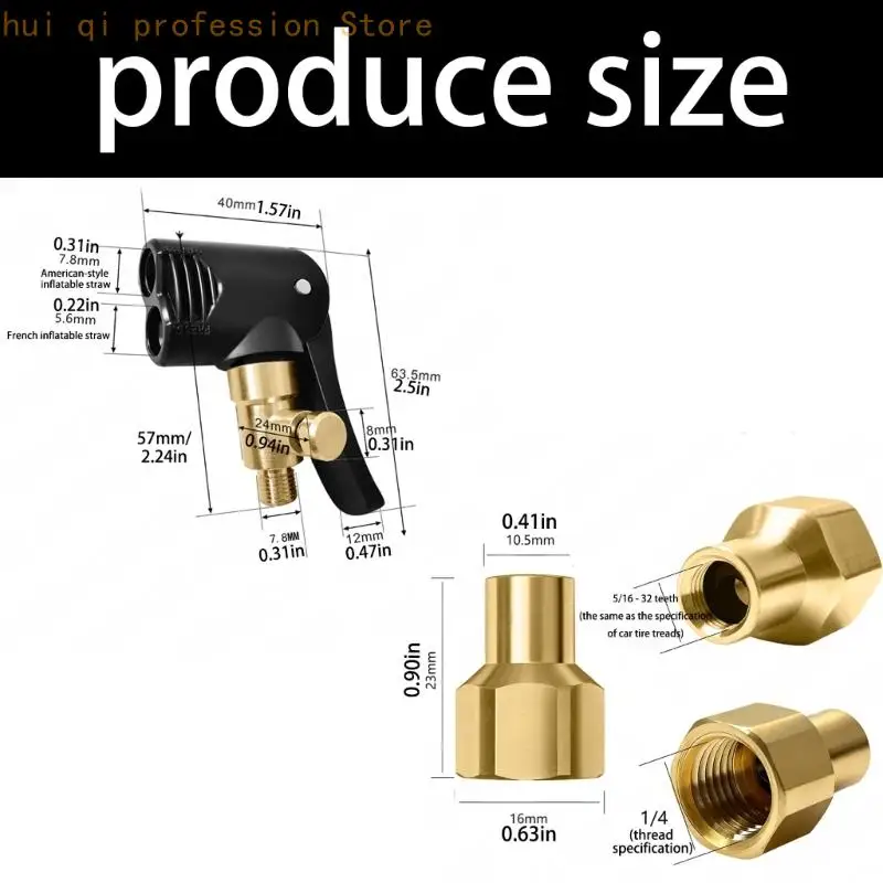Reifen-Luftspannfutter, Reifenspannfutter, große Bohrungen, verriegelbares Luftspannfutter, Schnellanschluss-Inflator H8WE – Detail 6