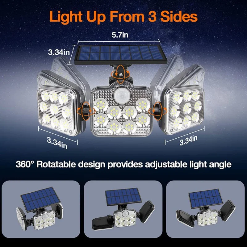 Solar Lamp Split Induction Wall Lamp Outdoor Yard Lamp Waterproof Home Garage Small Street Light